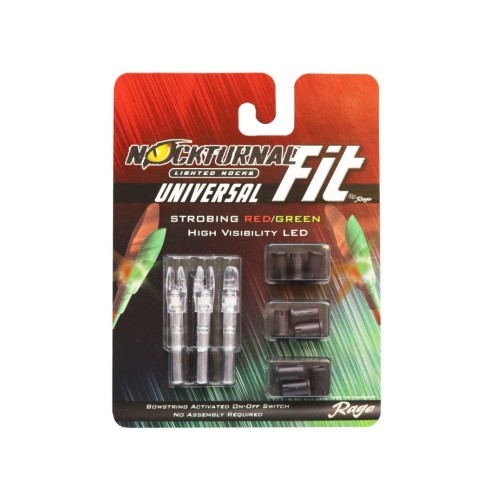 Nockturnal Shift Universal Red/Green Strobing Lighted Nock - 3PK