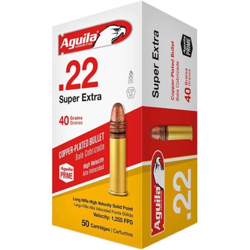 Aguila Super Extra 22LR Copper Plated 40gr Ammunition Aguila Super Extra 22LR Copper Plated 40gr Ammunition