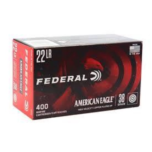 Federal American Eagle 22LR 38gr CPHP Ammunition - 400RDS