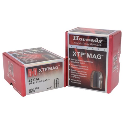 Hornady 45Cal .452 240gr XTP Mag Bullets - 100/Box Hornady 45Cal .452 240gr XTP Mag Bullets - 100/Box