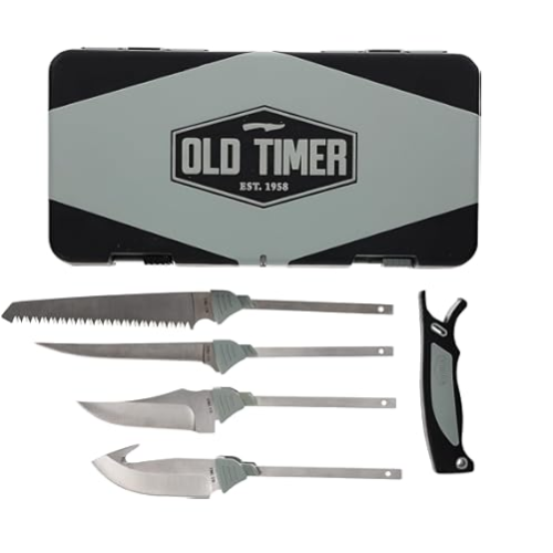 Old Timer Switch-It Hunting Kit - 4 Stainless Blades & Built in Knife Sharpener