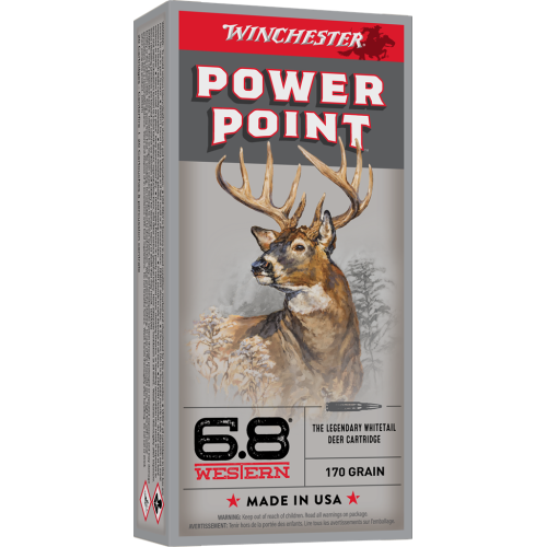 Winchester Power-Point 6.8 Western 170gr Ammunition