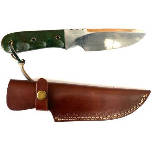 Custom Polished 5.5" Fixed Blade Knife w/Sheath