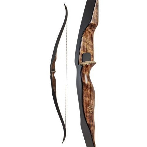 Bear Archery Grizzly 58'' 40# RH Shedua Traditional Bow - Black Fiberglass
