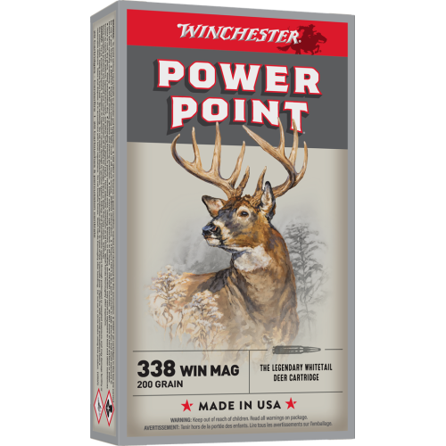 Winchester Power-Point 338 Winchester Magnum 200gr Ammunition