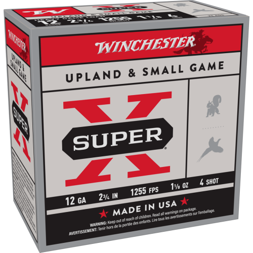 Winchester Super-X Upland & Small Game 12ga 2 3/4" #4 Ammunition - 25rd Box
