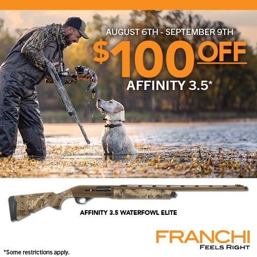 $100 FRANCHI AFFINITY REBATE - AUG 6TH TO SEPT 9TH