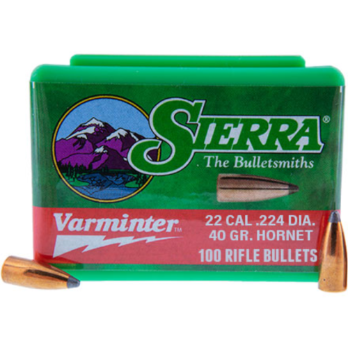 Sierra Varminter 22Cal (.224) 40gr HP Bullets - 100Ct