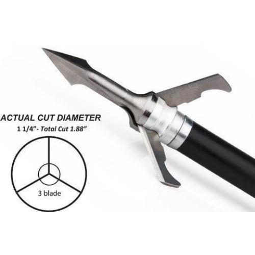 Grim Reaper Fatal Steel 3-Blade 100gr Broadheads - 3PK