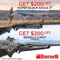 $200 BENELLI SBE3 & LUPO REBATE - AUG 6TH TO SEPT 9TH $200 BENELLI SBE3 & LUPO REBATE - AUG 6TH TO SEPT 9TH
