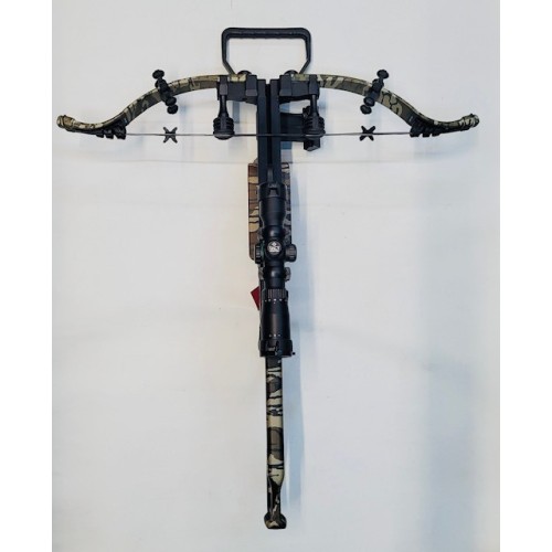 Used Excalibur MagMax Crossbow w/Tact Hunter Scope - Mossy Oak Bottomland Camo Used Excalibur MagMax Crossbow w/Tact Hunter Scope - Mossy Oak Bottomland Camo