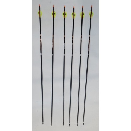 Used *Mint* Easton Powerflight 400 Spine Fletched Arrows - 6PK