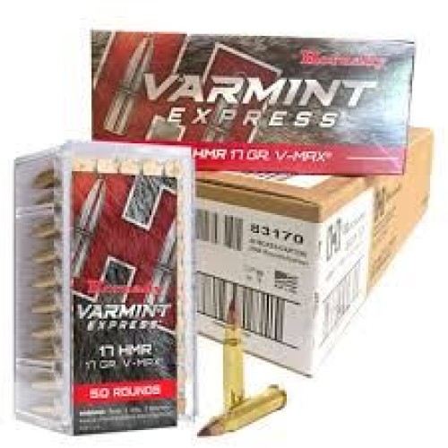 Hornady Varmint Express 17HMR 17gr. V-MAX Ammunition *500RD Brick*