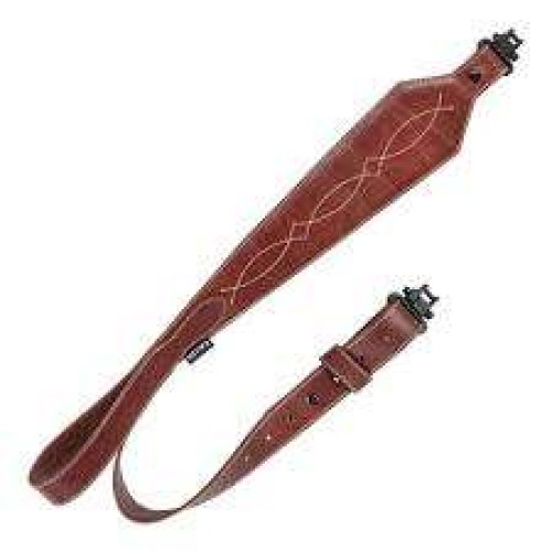 Allen Heritage Western Scallop Leather Rifle Sling - Brown