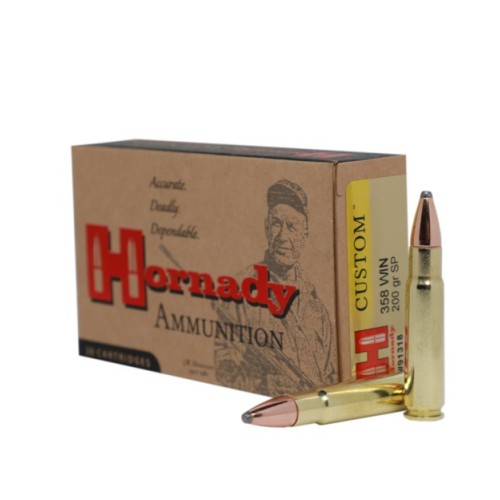 Hornady Custom 358Win 200gr InterLock SP Ammunition Hornady Custom 358Win 200gr InterLock SP Ammunition