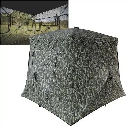 Ameristep Frontline Wide Bottom Extreme Ground Blind - Mossy Oak Bottomland Camo Ameristep Frontline Wide Bottom Extreme Ground Blind - Mossy Oak Bottomland Camo