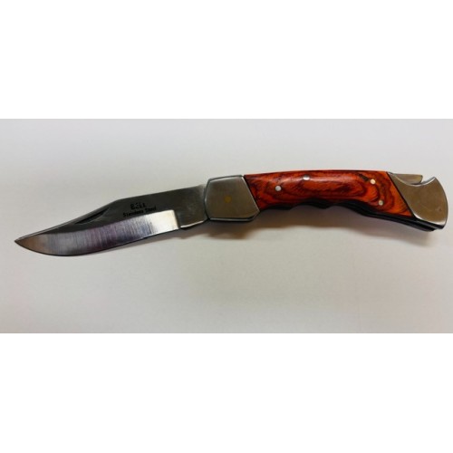 Bell Stainless Steel Fixed Blade 5" Knife - Wood Handle Bell Stainless Steel Fixed Blade 5" Knife - Wood Handle