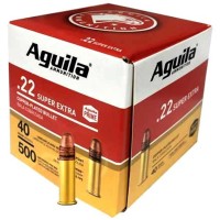 Aguila Super Extra 22LR Copper Plated 40gr Ammunition - 500RD Brick