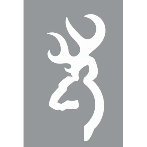 Browning Decal Buckmark - 4" - White