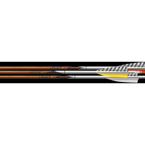 Easton Carbon Legacy 6.5mm 500Spine Arrows - 4" Feather - 6PK