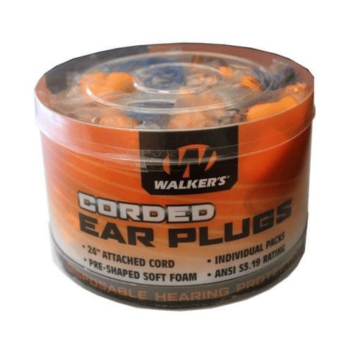 Walkers Foam Ear Corded Plugs - 50/Bucket