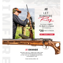 Savage Rimfire - $30 USD REBATE - Until October 31st, 2026 Savage Rimfire - $30 USD REBATE - Until October 31st, 2026