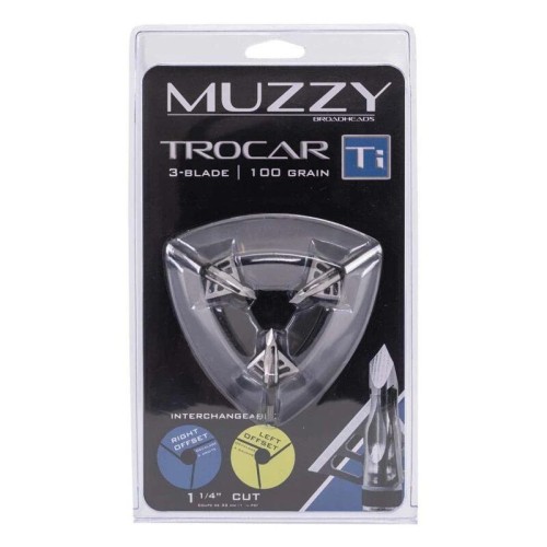 Muzzy Trocar TI 100gr Broadheads - 3PK Muzzy Trocar TI 100gr Broadheads - 3PK