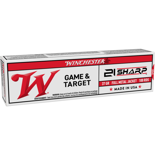 Winchester Game & Target 21Sharp 37gr FMJ Ammunition - 100rds