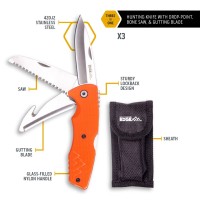 Outdoor Edge X3 Hunting Knife SS Blade w/Sheath