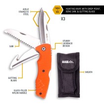 Outdoor Edge X3 Hunting Knife SS Blade w/Sheath Outdoor Edge X3 Hunting Knife SS Blade w/Sheath