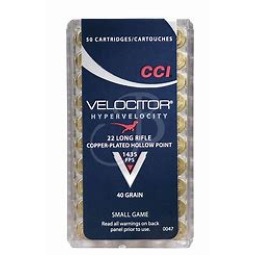 CCI Velocitor 22LR 40gr Ammunition CCI Velocitor 22LR 40gr Ammunition