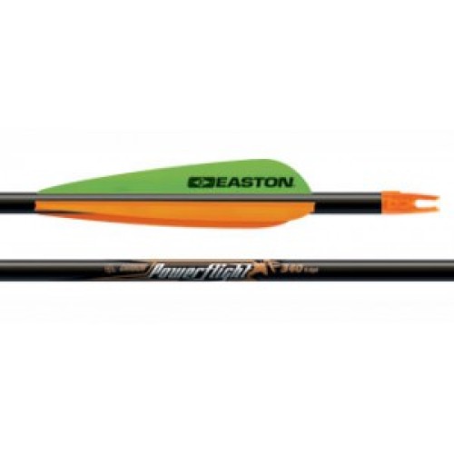 Easton Powerflight Arrows 340 2" Blazer - 6PK Easton Powerflight Arrows 340 2" Blazer - 6PK