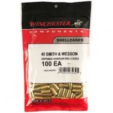 Winchester 40 S&W Unprimed Handgun Shellcases - 100