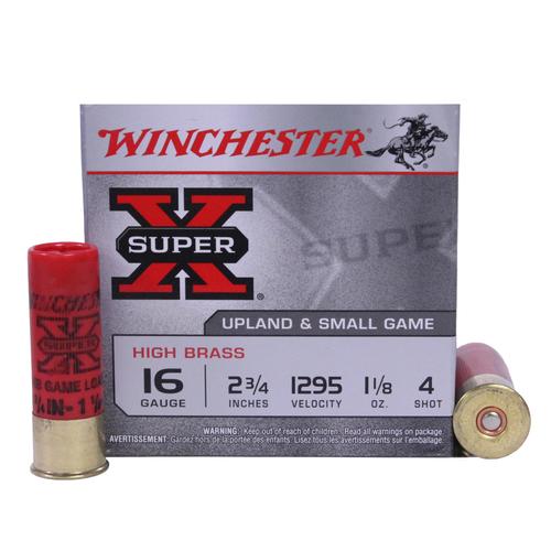 Winchester Super X High Brass 16ga Lead 2 3/4" #4 Winchester Super X High Brass 16ga Lead 2 3/4" #4