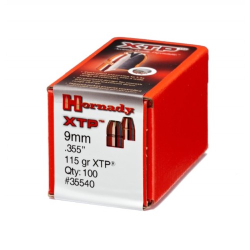 Hornady 9mm .355 115gr HP XTP Bullets