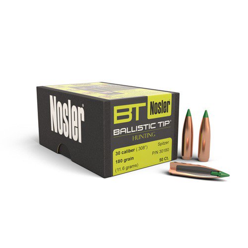 Nosler Ballistic Tip Hunting Bullets - 30cal. 180gr.