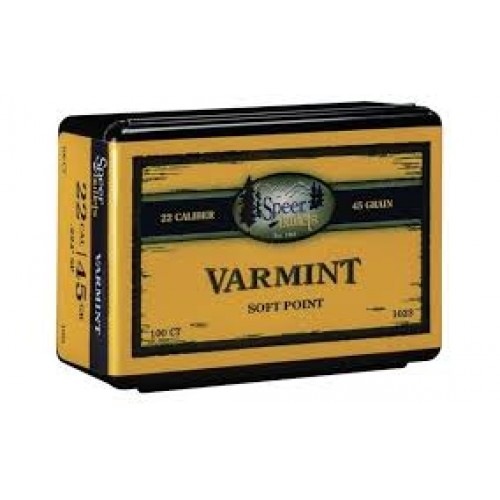 Speer Varmint Soft Point .224 Bullets 