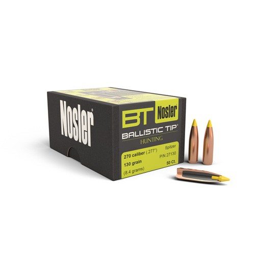 Nosler Ballistic Tip Hunting Bullets - 270cal. 130gr. - 50/Box Nosler Ballistic Tip Hunting Bullets - 270cal. 130gr. - 50/Box
