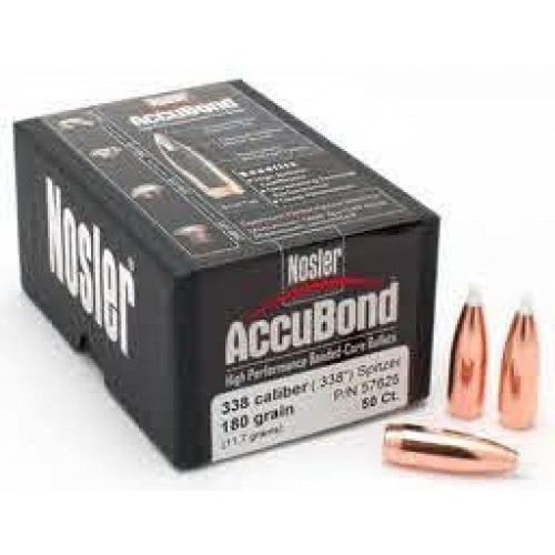 Nosler AccuBond Bullets - 338cal. 180gr. - 50/Box