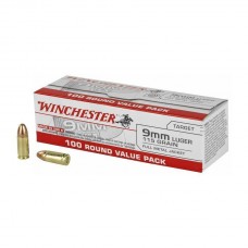 Winchester USA 9mm 115gr Ammunition - 100Rds