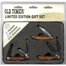 Old Timer Limited Edition 3PC Folding Blade Gift Set in Tin