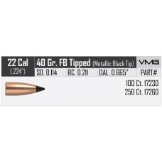Nosler Varmageddon Tipped Bullets - 22cal. 40gr. - 100/Box