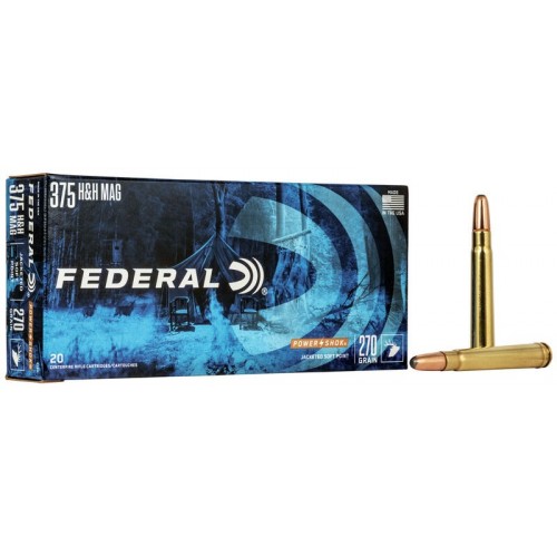 Federal Power-Shok 375 H&H Mag 270gr JSP Ammunition