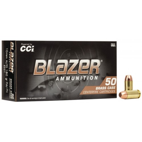 CCI Blazer Brass 10mm Auto 180gr FMJ Ammunition