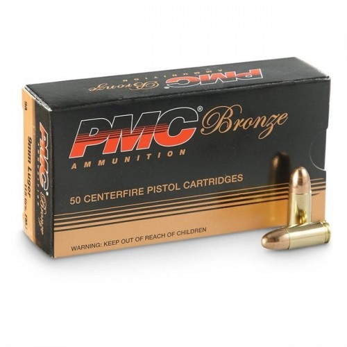 PMC Bronze 9mm 124gr FMJ Ammunition - Box