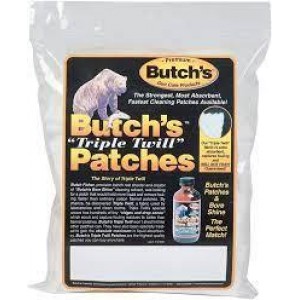 Butch's Triple Twill Square 7mm-35Cal Rifle Patches - Bag of 750
