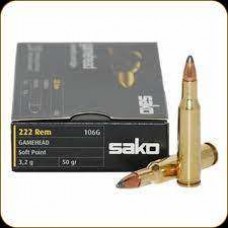 Sako Gamehead 222Rem 50gr SP Ammunition
