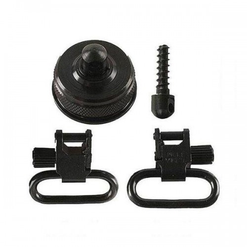Uncle Mikes Remington 870 Express Shotgun Swivel Cap Set - 12ga Aluminum Black