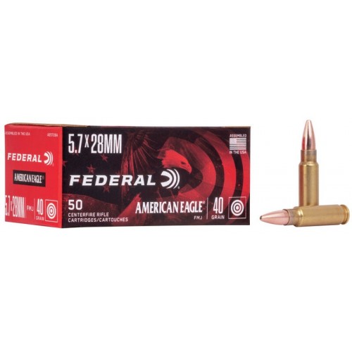 Federal American Eagle 5.7x28 40gr FMJ Ammunition