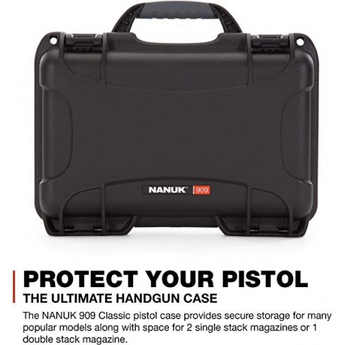 Nanuk 909 Classic Handgun Case - Black